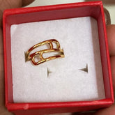 Gold Plated Adjustable ring